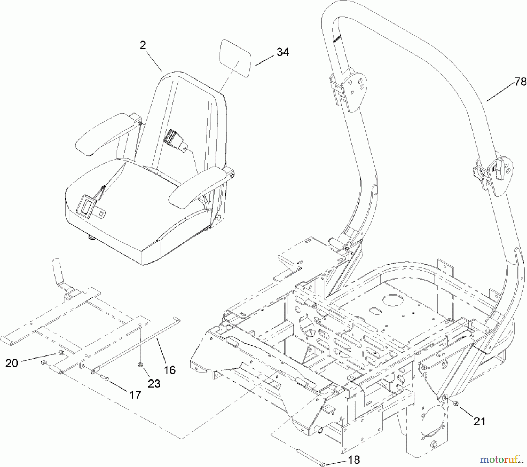  Zerto-Turn Mäher 74256 (Z588E) - Toro Z Master Mower, 72