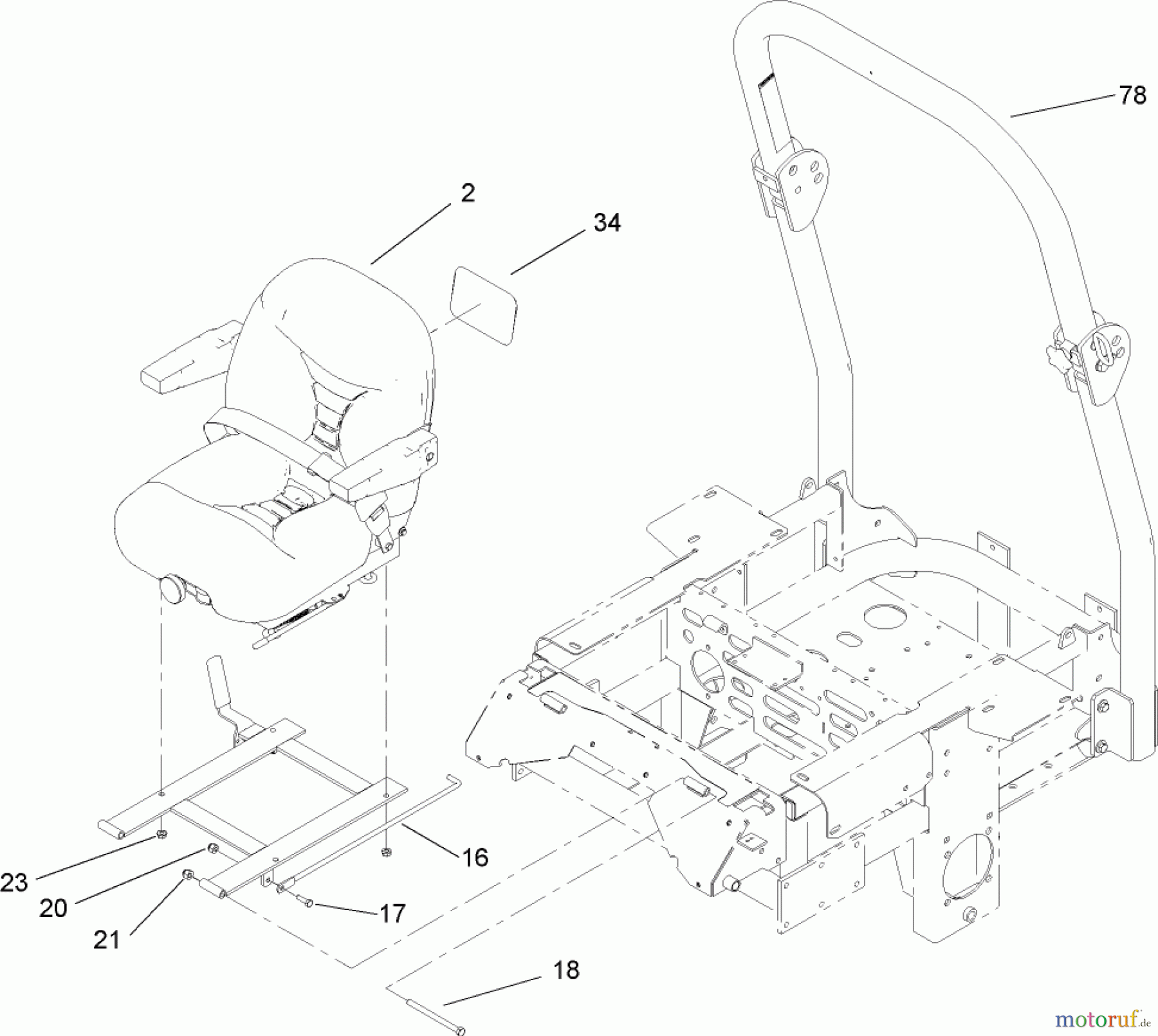  Zerto-Turn Mäher 74256 (Z588E) - Toro Z Master Mower, 72