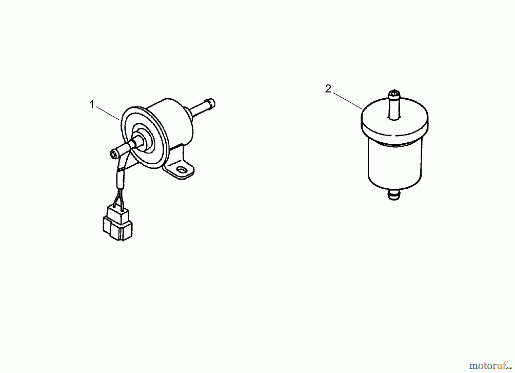  Zerto-Turn Mäher 74264TE (Z593-D) - Toro Z Master Mower, 132cm TURBO FORCE Side Discharge Deck (SN: 270000001 - 270999999) (2007) FUEL PUMP AND FUEL FILTER ASSEMBLY