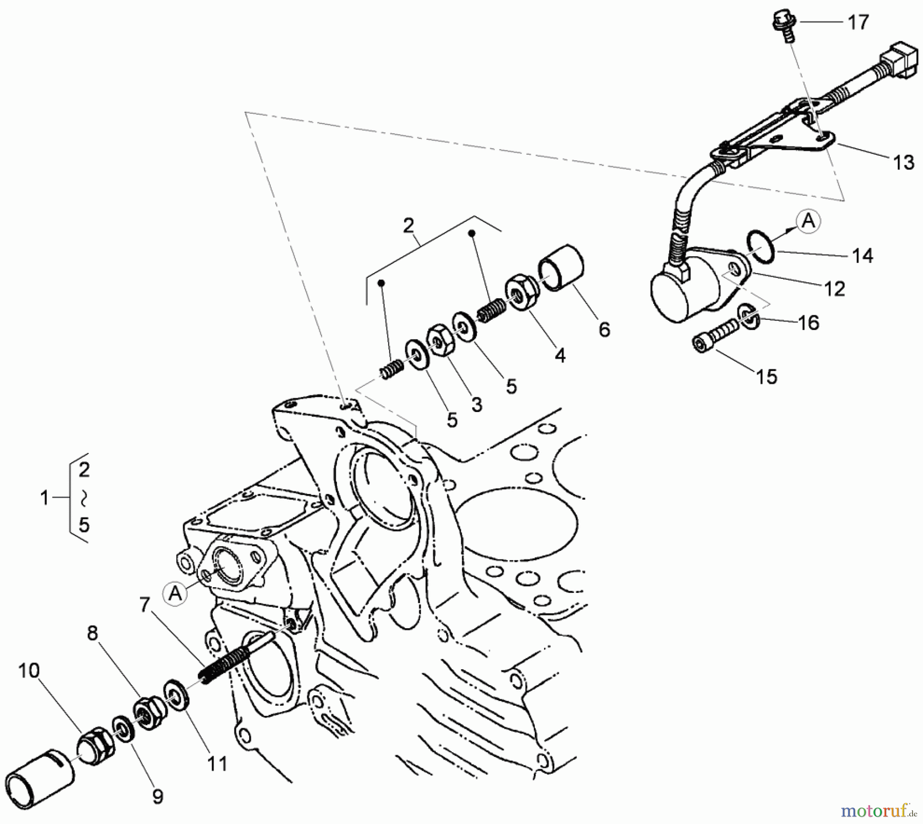  Zerto-Turn Mäher 74265TE (Z580-D) - Toro Z Master Mower, 152cm TURBO FORCE Side Discharge Deck (SN: 310000001 - 310999999) (2010) IDLE APPARATUS AND STOP SOLENOID ASSEMBLY