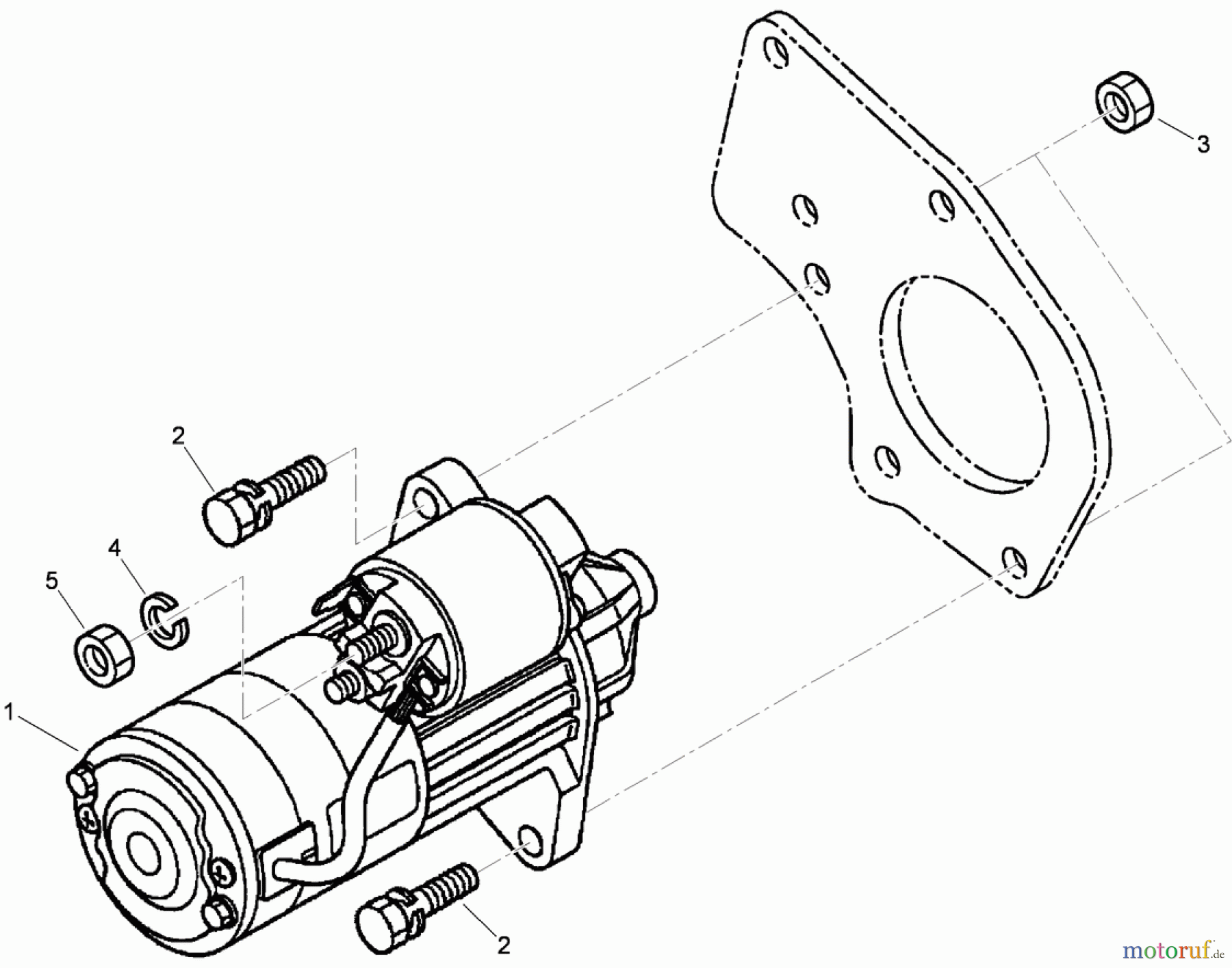  Zerto-Turn Mäher 74265TE (Z580-D) - Toro Z Master Mower, 152cm TURBO FORCE Side Discharge Deck (SN: 310000001 - 310999999) (2010) STARTER ASSEMBLY