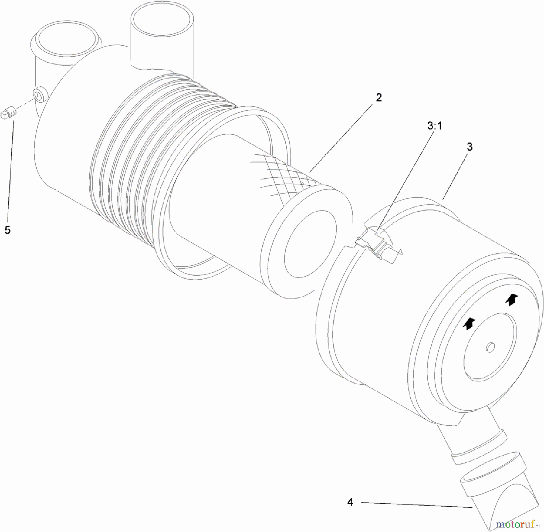  Zerto-Turn Mäher 74265TE (Z580-D) - Toro Z Master Mower, 152cm TURBO FORCE Side Discharge Deck (SN: 311000001 - 311999999) (2011) AIR CLEANER ASSEMBLY NO. 93-2190