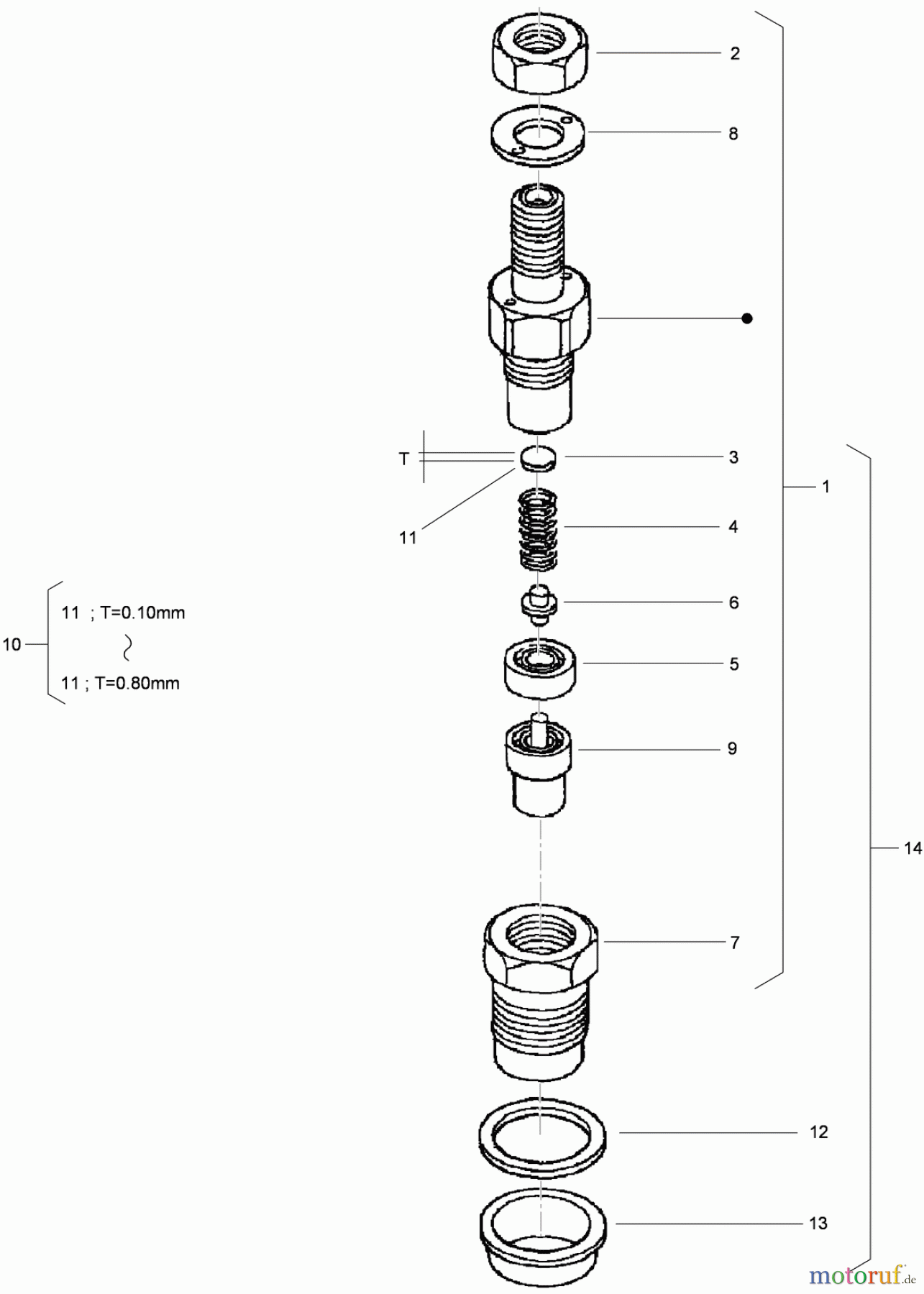  Zerto-Turn Mäher 74265TE (Z580-D) - Toro Z Master Mower, 152cm TURBO FORCE Side Discharge Deck (SN: 311000001 - 311999999) (2011) NOZZLE HOLDER ASSEMBLY