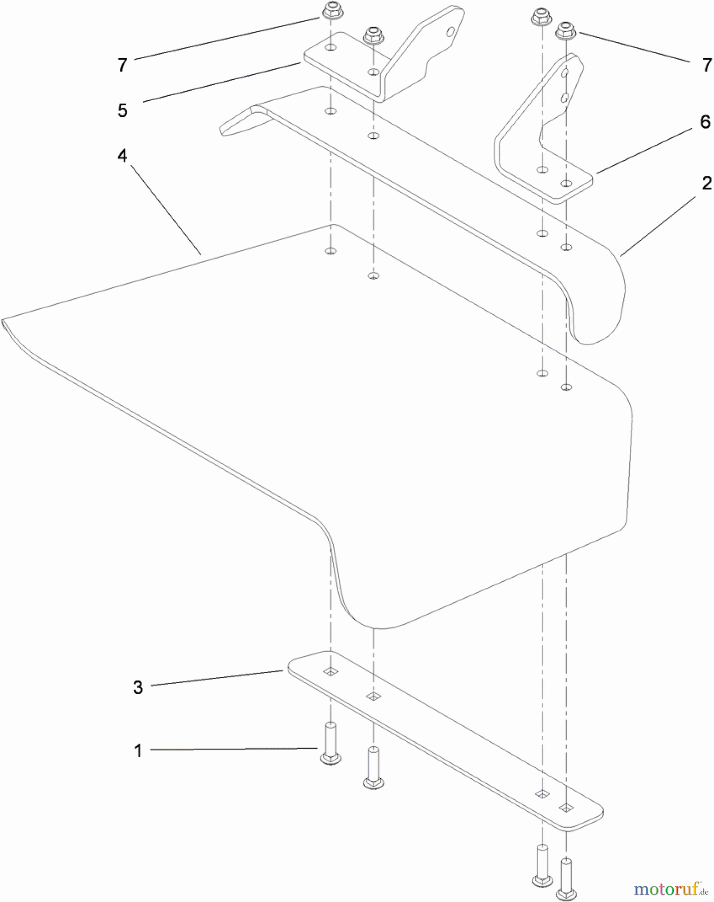  Zerto-Turn Mäher 74265TE (Z580-D) - Toro Z Master Mower, 152cm TURBO FORCE Side Discharge Deck (SN: 311000001 - 311999999) (2011) RUBBER DEFLECTOR ASSEMBLY NO. 108-2792