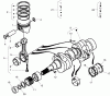 Zerto-Turn Mäher 74266 (Z595-D) - Toro Z Master Mower, 52" TURBO FORCE Side Discharge Deck (SN: 270000301 - 270999999) (2007) Ersatzteile PISTON AND CRANKSHAFT ASSEMBLY