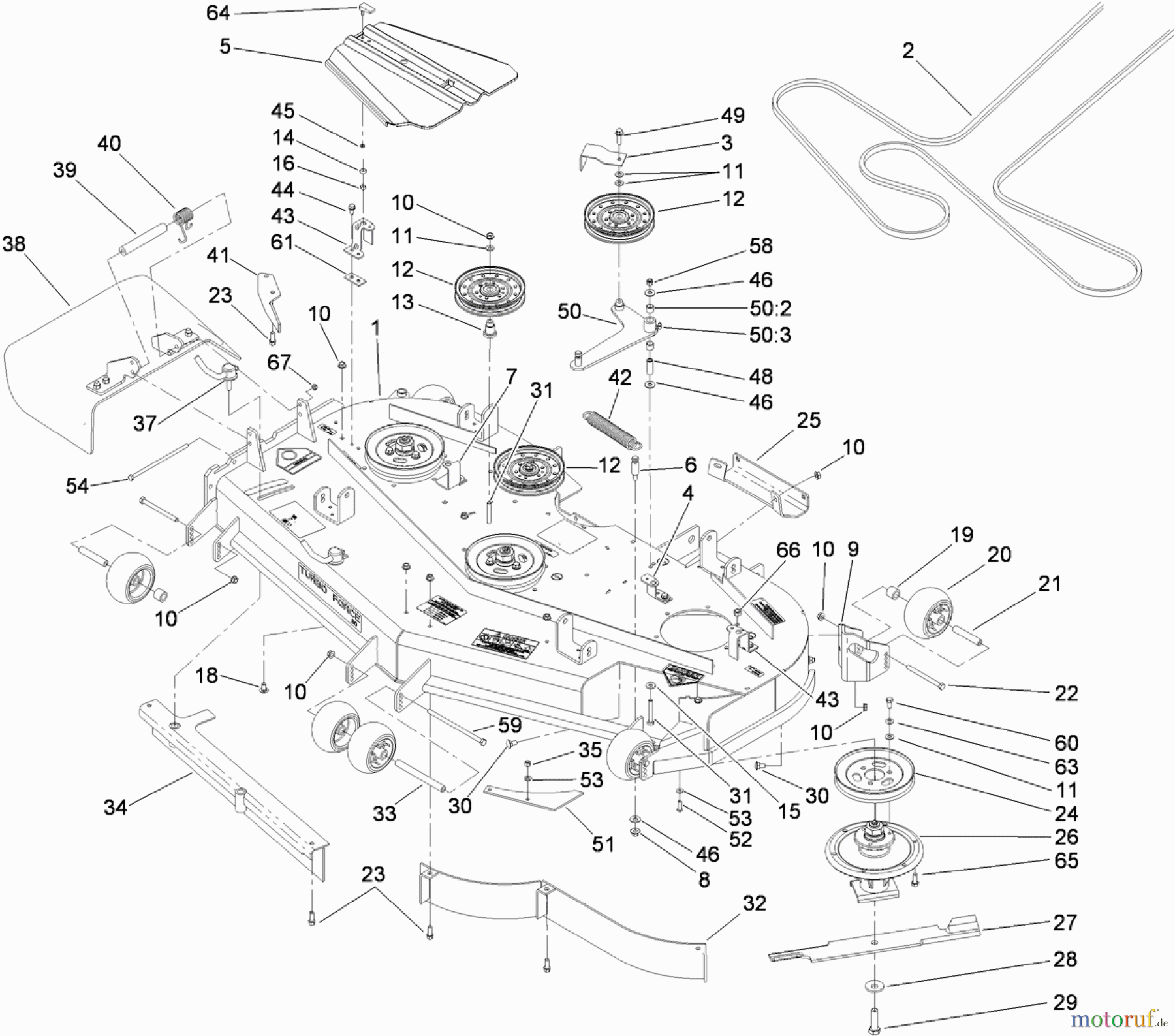  Zerto-Turn Mäher 74267CP (Z580-D) - Toro Z Master Mower, 60