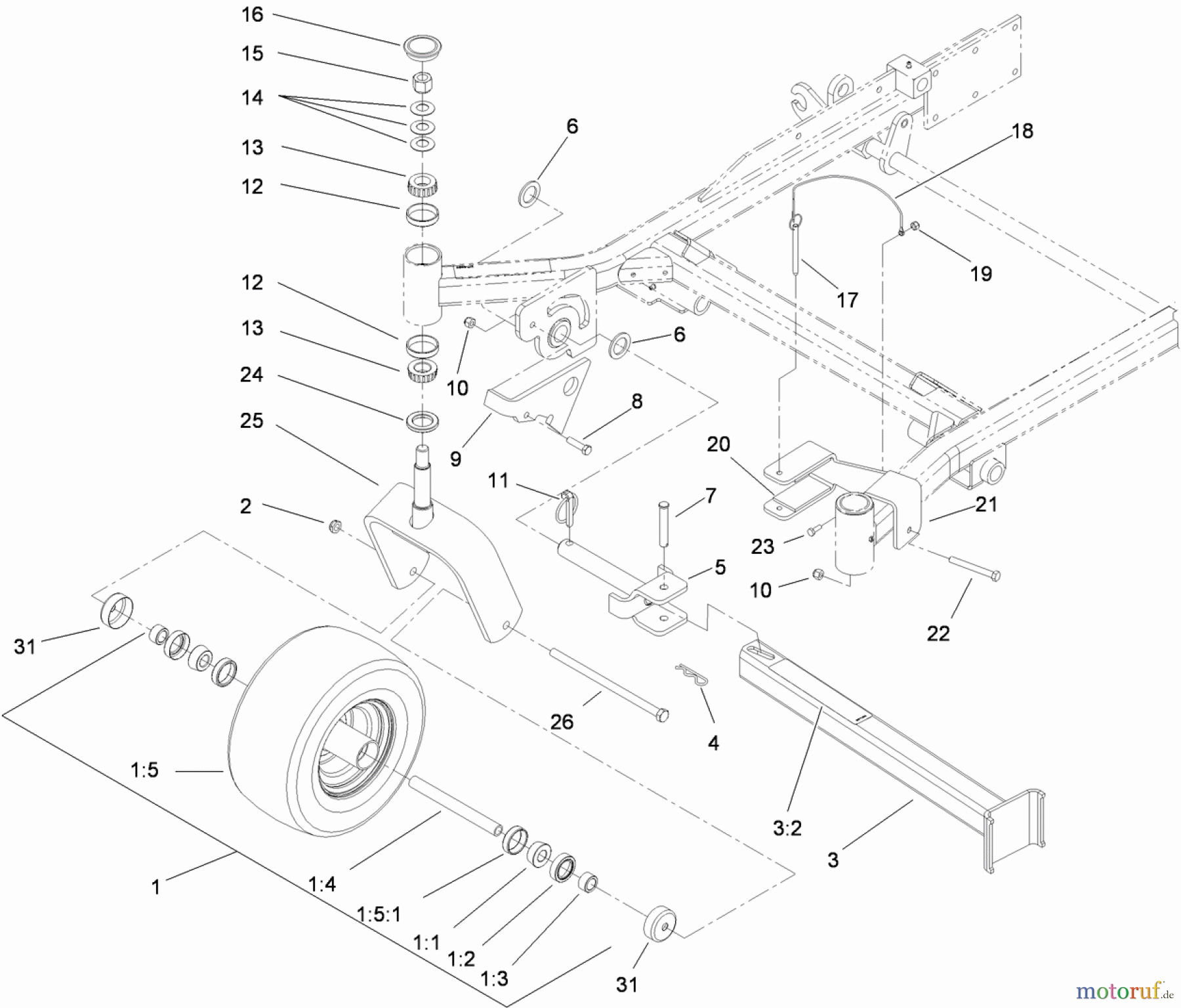  Zerto-Turn Mäher 74267CP (Z580-D) - Toro Z Master Mower, 60