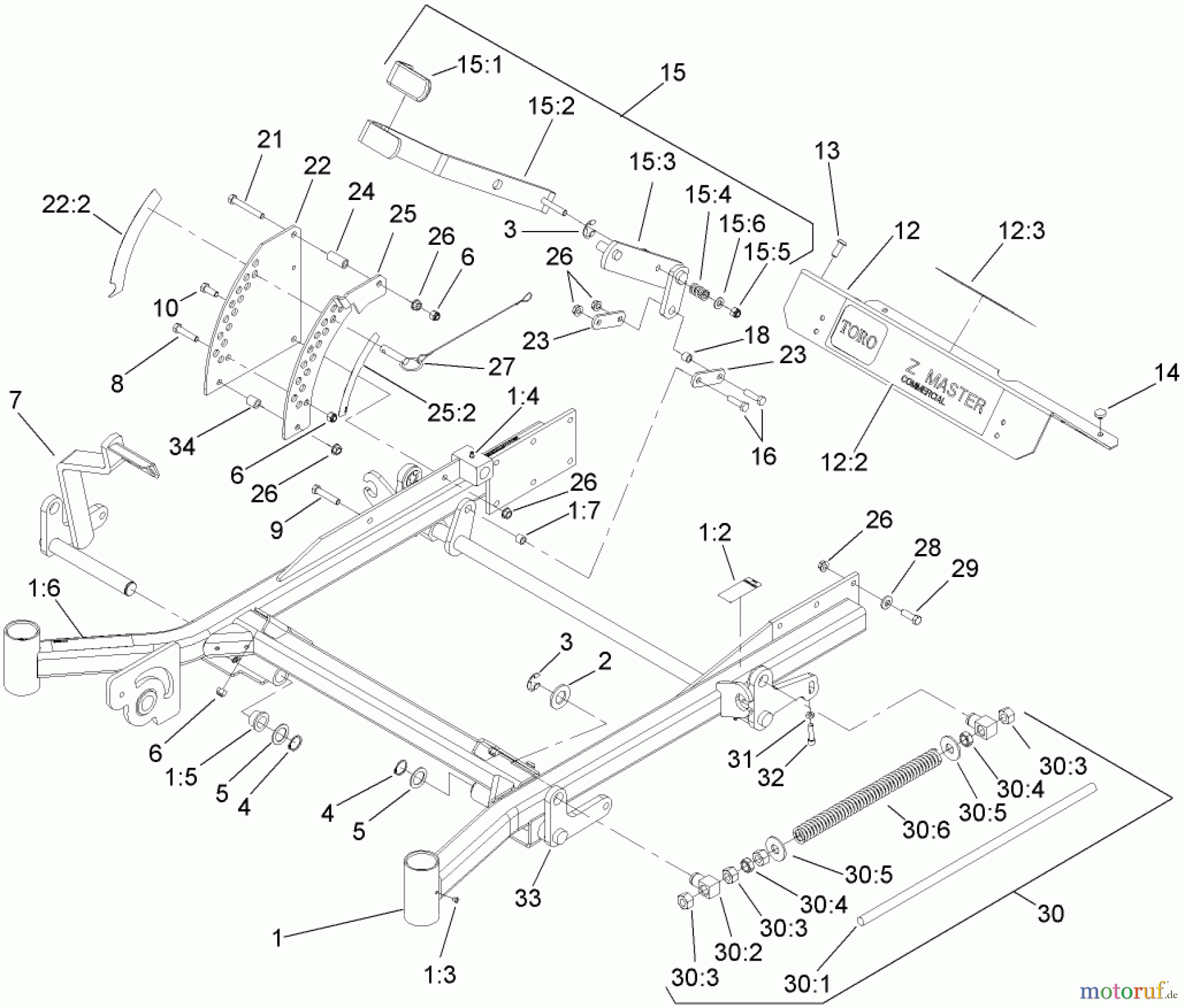  Zerto-Turn Mäher 74267CP (Z595-D) - Toro Z Master Mower, 60