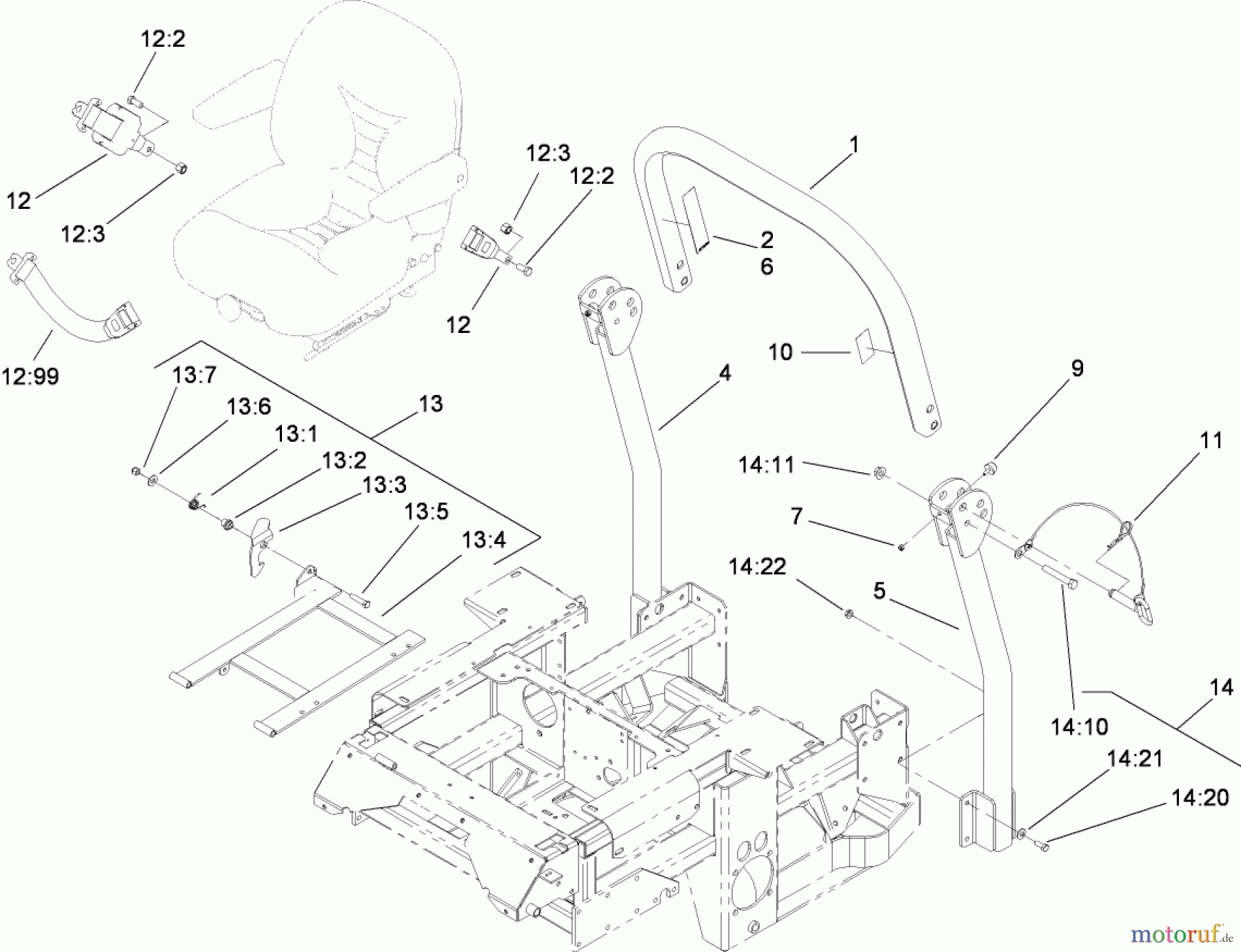  Zerto-Turn Mäher 74268 (Z590-D) - Toro Z Master Mower, 60