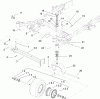 Zerto-Turn Mäher 74268 (Z597-D) - Toro Z Master Mower, 60" TURBO FORCE Side Discharge Deck (SN: 240000001 - 240999999) (2004) Ersatzteile CASTER AND Z STAND ASSEMBLY