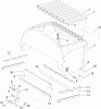 Zerto-Turn Mäher 74268 (Z597-D) - Toro Z Master Mower, 60" TURBO FORCE Side Discharge Deck (SN: 240000001 - 240999999) (2004) Ersatzteile HOOD ASSEMBLY