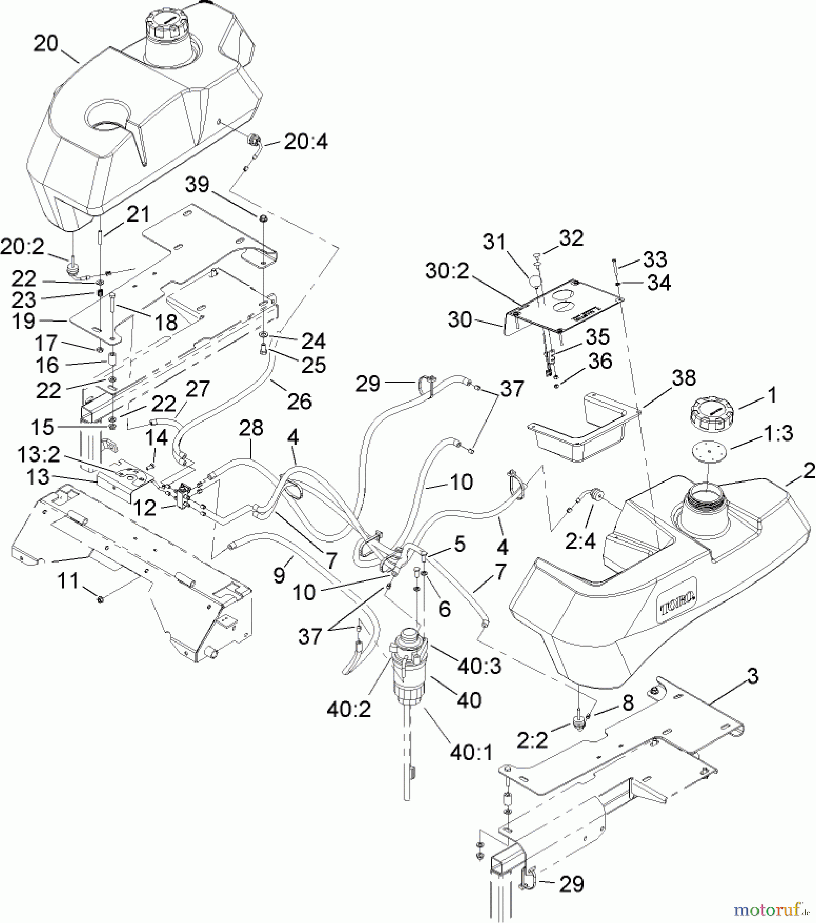  Zerto-Turn Mäher 74268 (Z597-D) - Toro Z Master Mower, 60