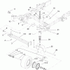 Zerto-Turn Mäher 74268 (Z597-D) - Toro Z Master Mower, 60" TURBO FORCE Side Discharge Deck (SN: 260000001 - 260999999) (2006) Ersatzteile CASTER AND Z STAND ASSEMBLY