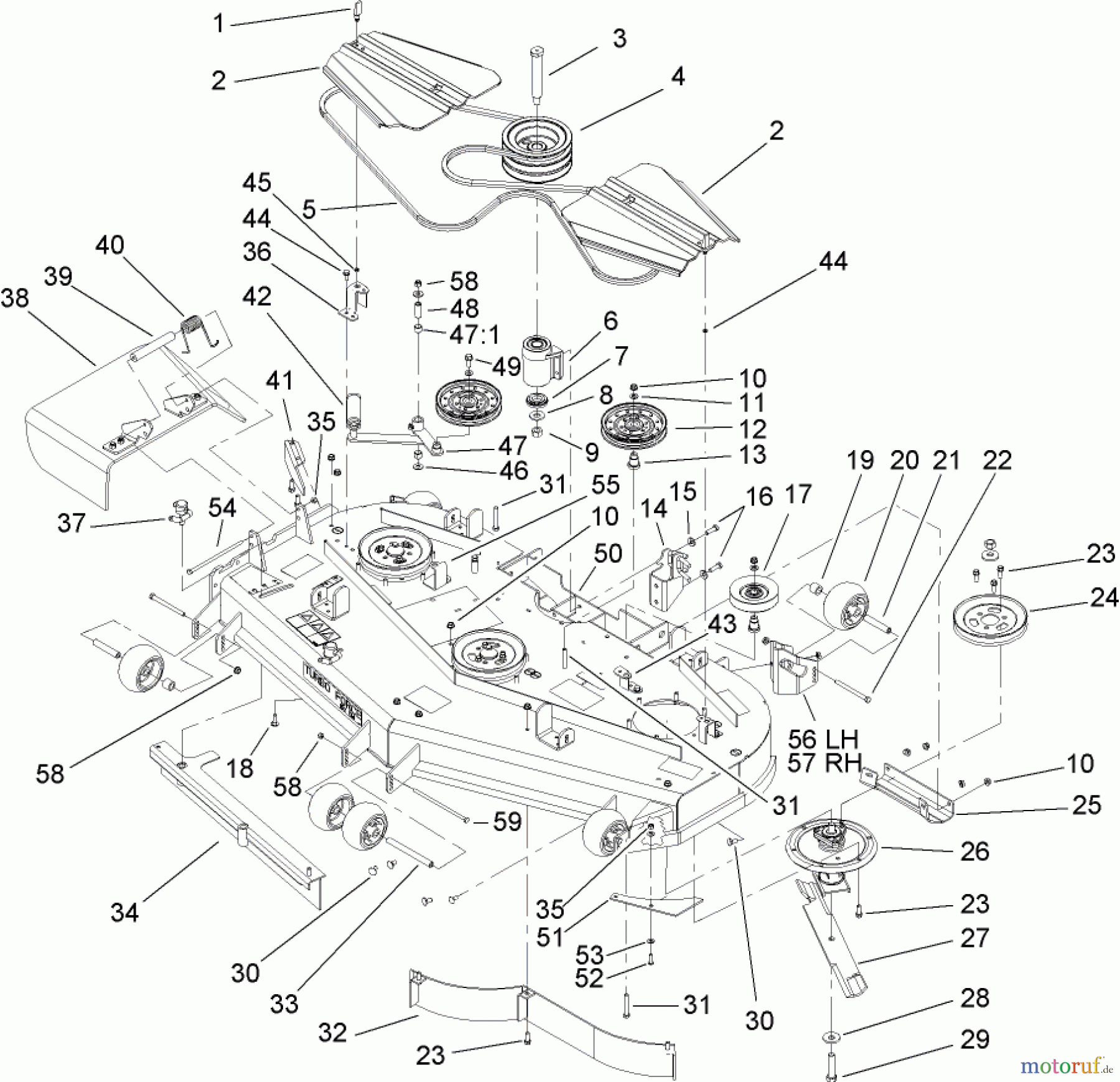  Zerto-Turn Mäher 74268 (Z597-D) - Toro Z Master Mower, 60