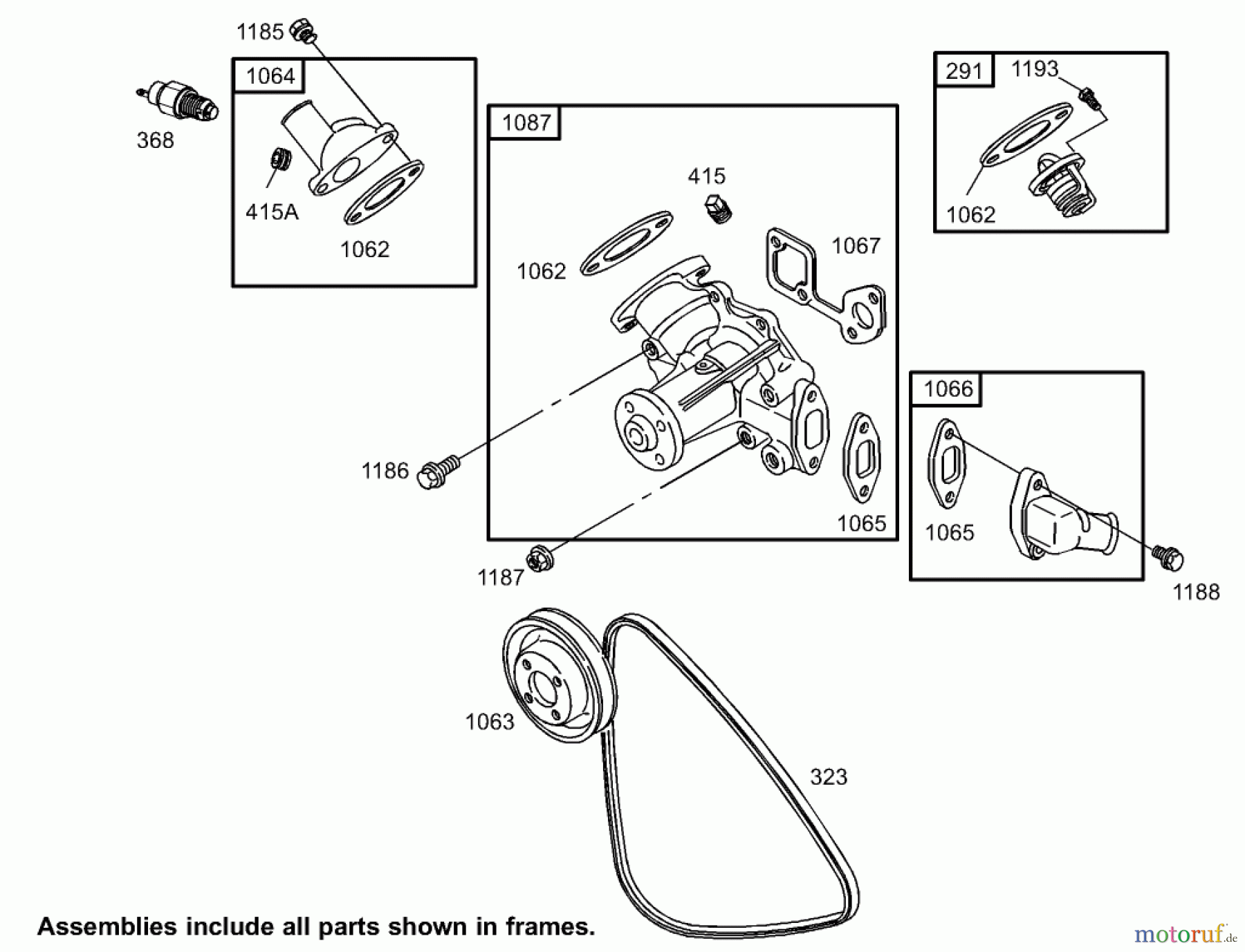  Zerto-Turn Mäher 74268TE (Z597-D) - Toro Z Master Mower, 152cm TURBO FORCE Side Discharge Deck (SN: 260000001 - 260999999) (2006) WATER PUMP ASSEMBLY