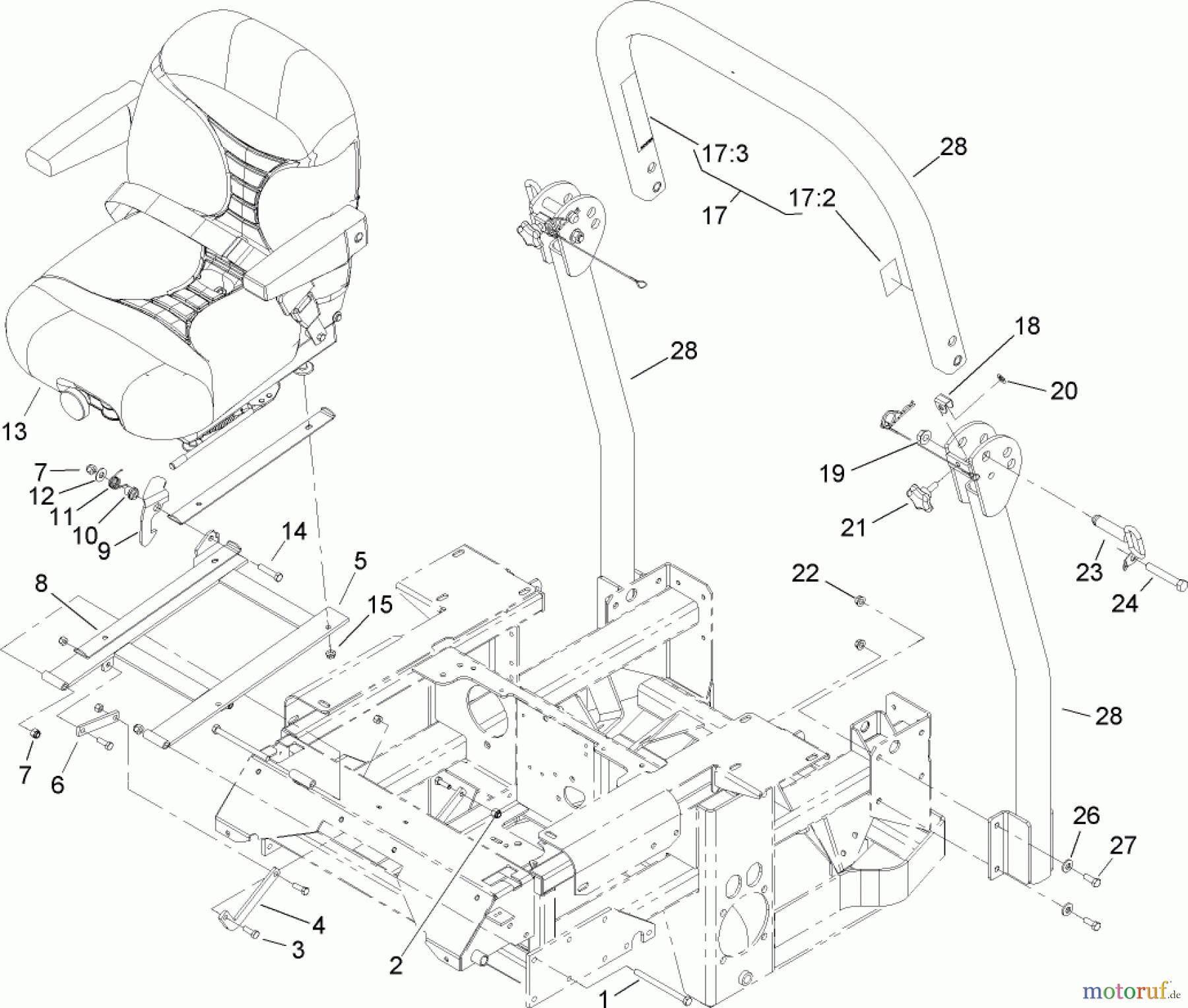  Zerto-Turn Mäher 74269 (Z597-D) - Toro Z Master Mower, 72