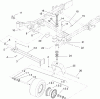 Zerto-Turn Mäher 74269 (Z597-D) - Toro Z Master Mower, 72" TURBO FORCE Side Discharge Deck (SN: 250000001 - 250999999) (2005) Ersatzteile CASTER AND Z STAND ASSEMBLY