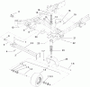 Zerto-Turn Mäher 74269 (Z597-D) - Toro Z Master Mower, 72" TURBO FORCE Side Discharge Deck (SN: 270000001 - 270000300) (2007) Ersatzteile CASTER AND Z STAND ASSEMBLY