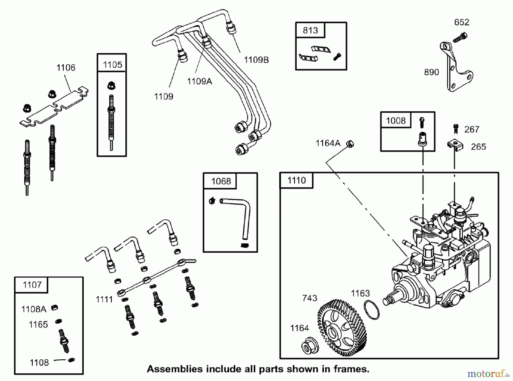  Zerto-Turn Mäher 74269TE (Z597-D) - Toro Z Master Mower, 182cm TURBO FORCE Side Discharge Deck (SN: 260000001 - 260999999) (2006) INJECTION PUMP ASSEMBLY