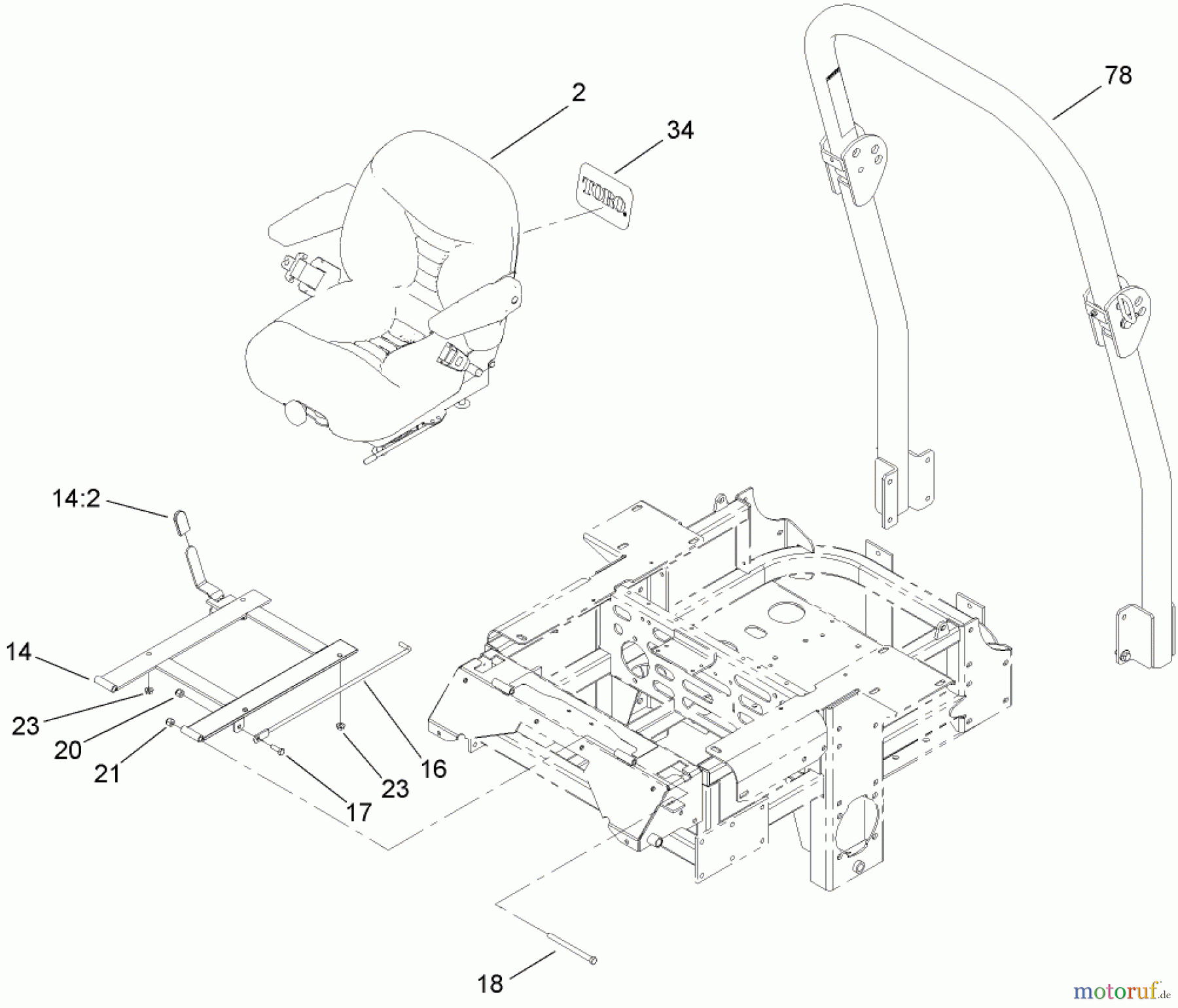  Zerto-Turn Mäher 74272CP (Z550) - Toro Z Master Mower, 60