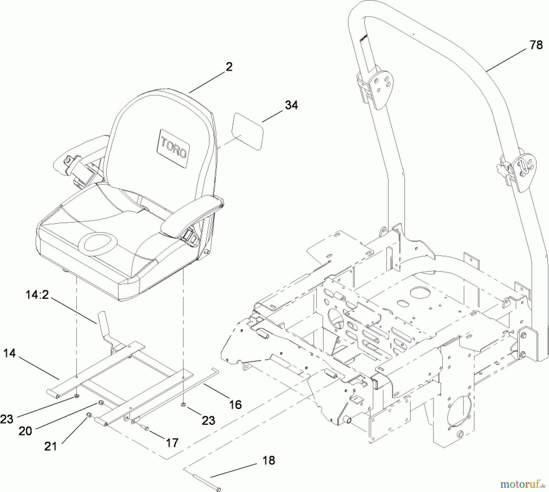  Zerto-Turn Mäher 74273 (Z550) - Toro Z Master Mower, 72