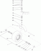 Zerto-Turn Mäher 74274 (Z580-D) - Toro Z Master Mower, 72" TURBO FORCE Side Discharge Deck (SN: 310000001 - 310999999) (2010) Ersatzteile FORK AND CASTER WHEEL ASSEMBLY