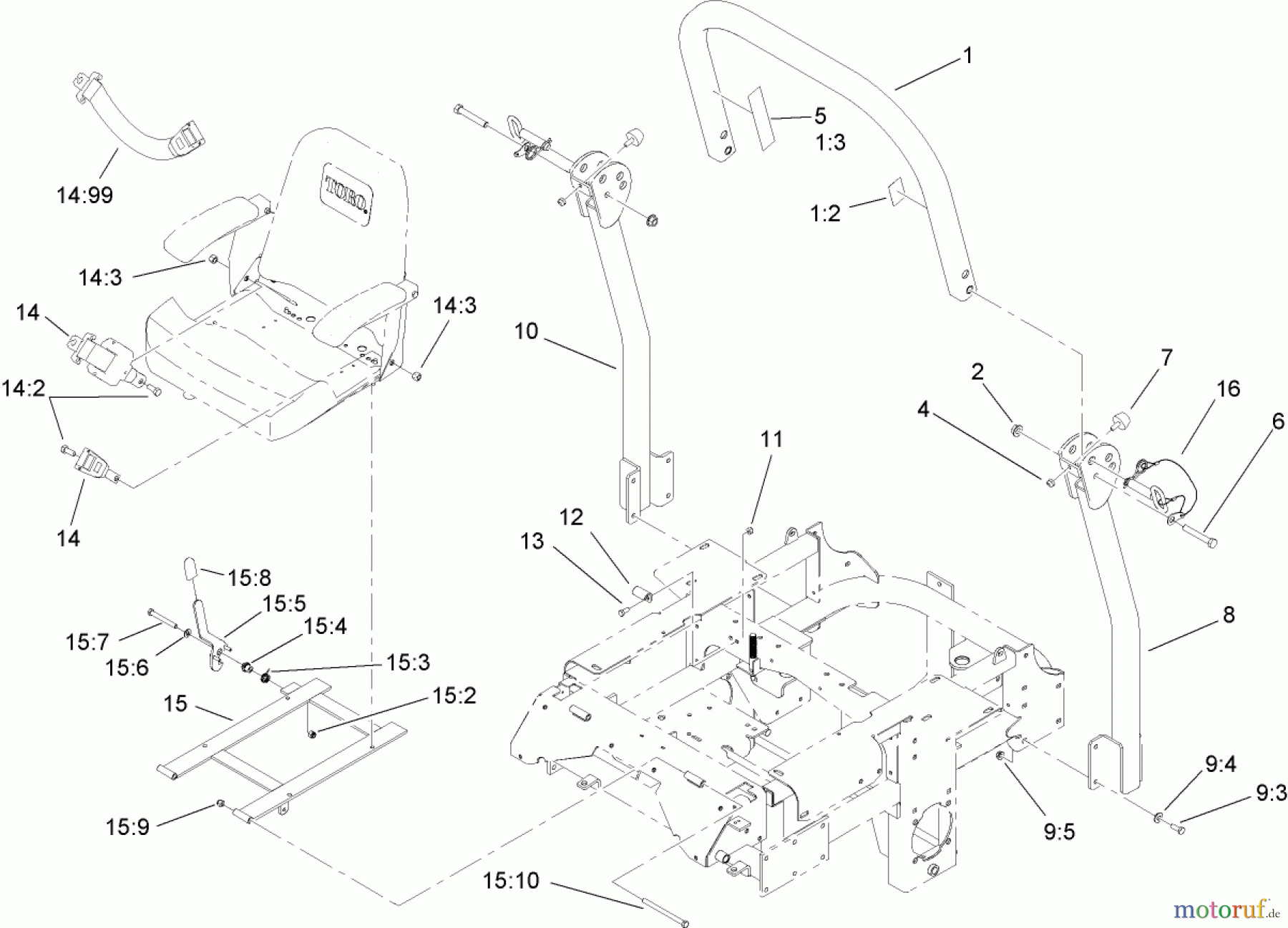  Zerto-Turn Mäher 74274 (Z595-D) - Toro Z Master Mower, 72