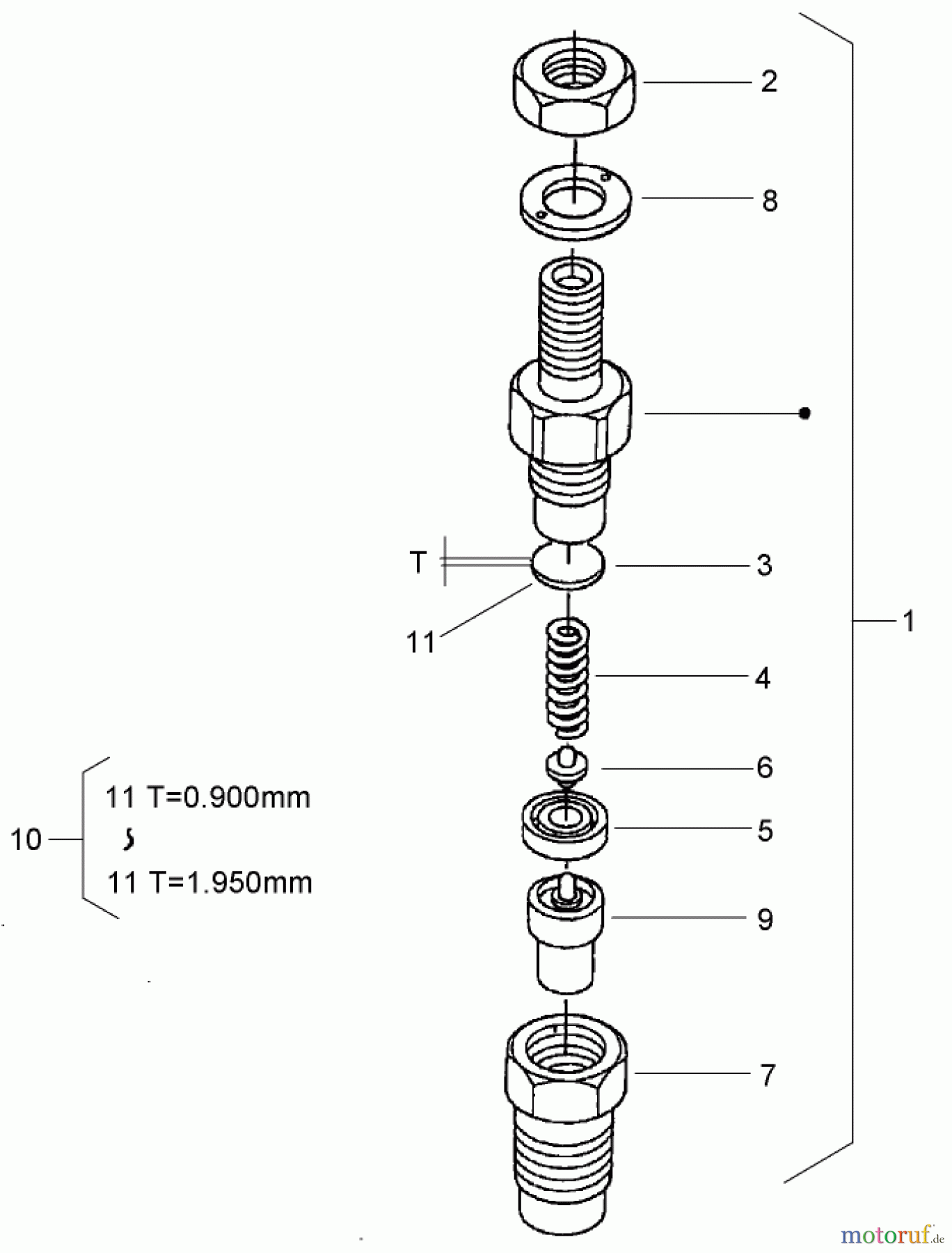  Zerto-Turn Mäher 74279TE (Z593-D) - Toro Z Master Mower, 52 Rear Discharge Deck (SN: 270000001 - 270999999) (2007) NOZZLE HOLDER ASSEMBLY