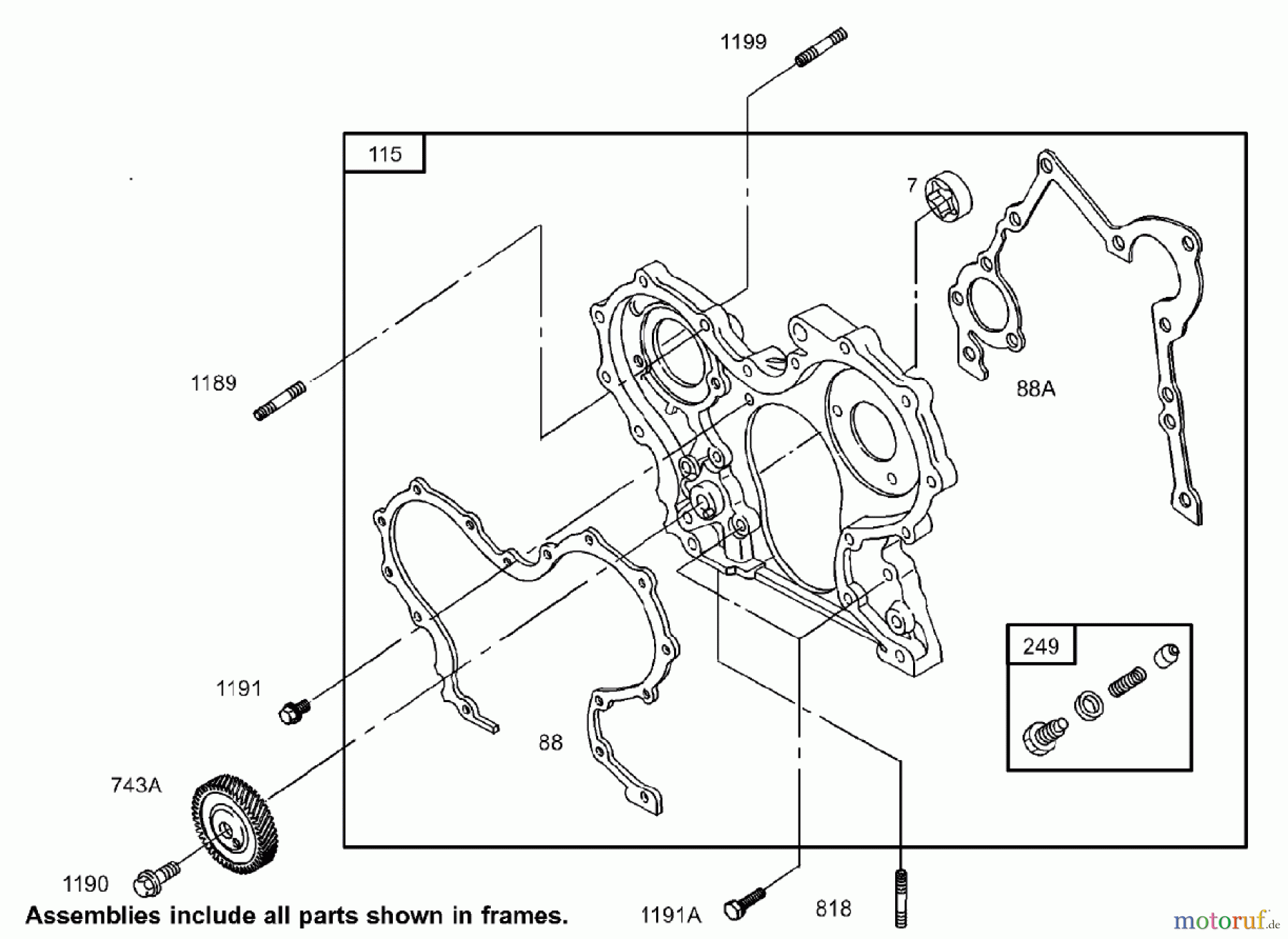  Zerto-Turn Mäher 74280TE (Z597-D) - Toro Z Master Mower, 62 Rear Discharge Deck (SN: 260000001 - 260999999) (2006) GEAR HOUSING ASSEMBLY