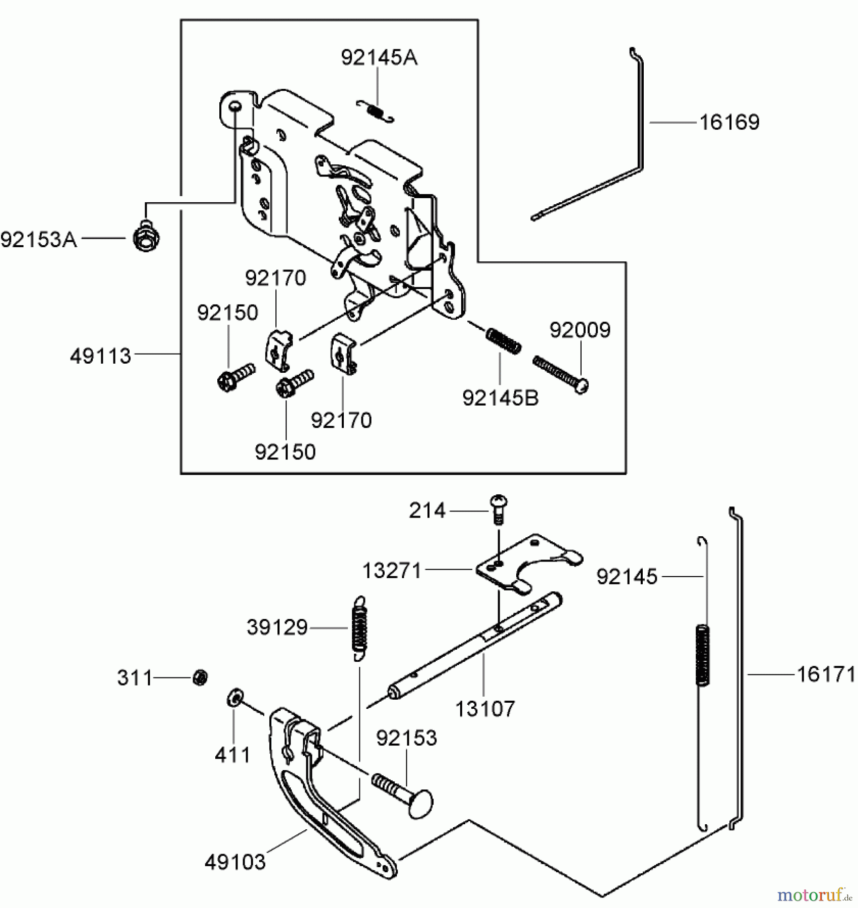  Zerto-Turn Mäher 74408TE (Z300) - Toro Z Master Mower, 86cm 7-Gauge Side Discharge Deck (SN: 280000001 - 280999999) (2008) CONTROL EQUIPMENT ASSEMBLY KAWASAKI FH580V-AS50-R