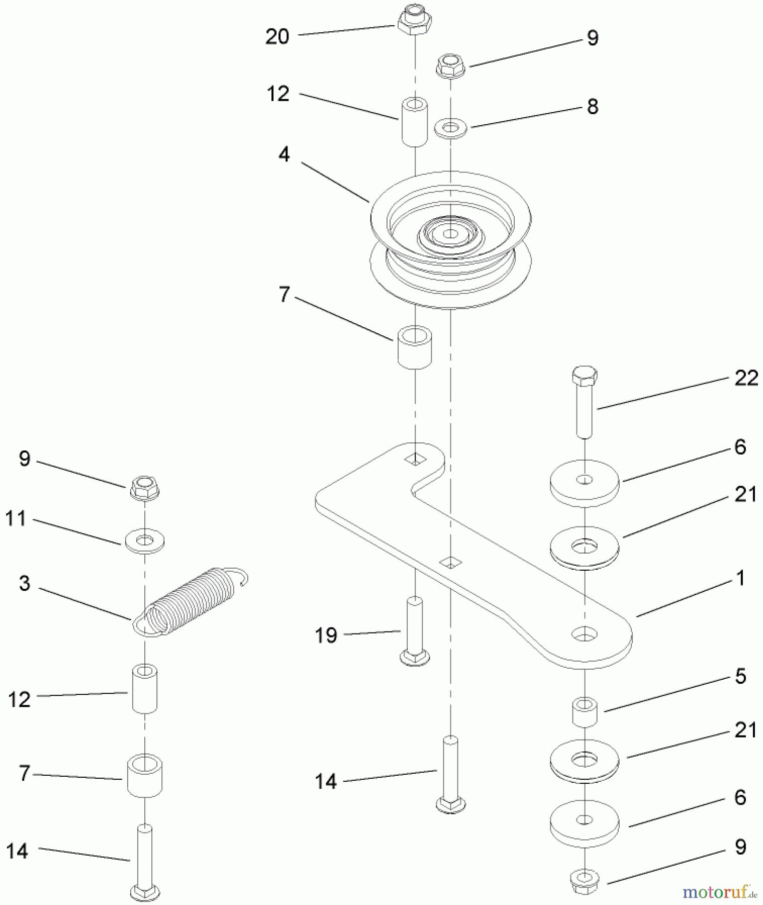  Zerto-Turn Mäher 74409TE (Z300) - Toro Z Master Mower, 102cm 7-Gauge Side Discharge Deck (SN: 280000001 - 280999999) (2008) ILDER ASSEMBLY