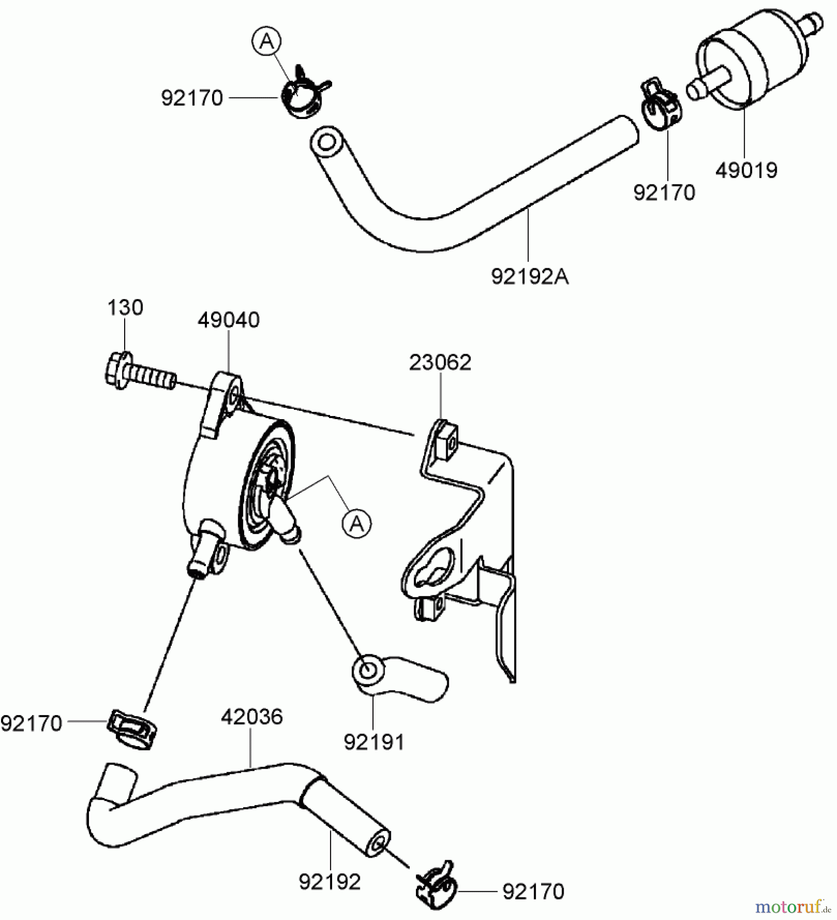  Zerto-Turn Mäher 74409TE (Z340) - Toro Z Master Mower, 102cm 7-Gauge Side Discharge Deck (SN: 270000001 - 270000700) (2007) FUEL TANK AND VALVE ASSEMBLY KAWASAKI FH580V-AS50-R