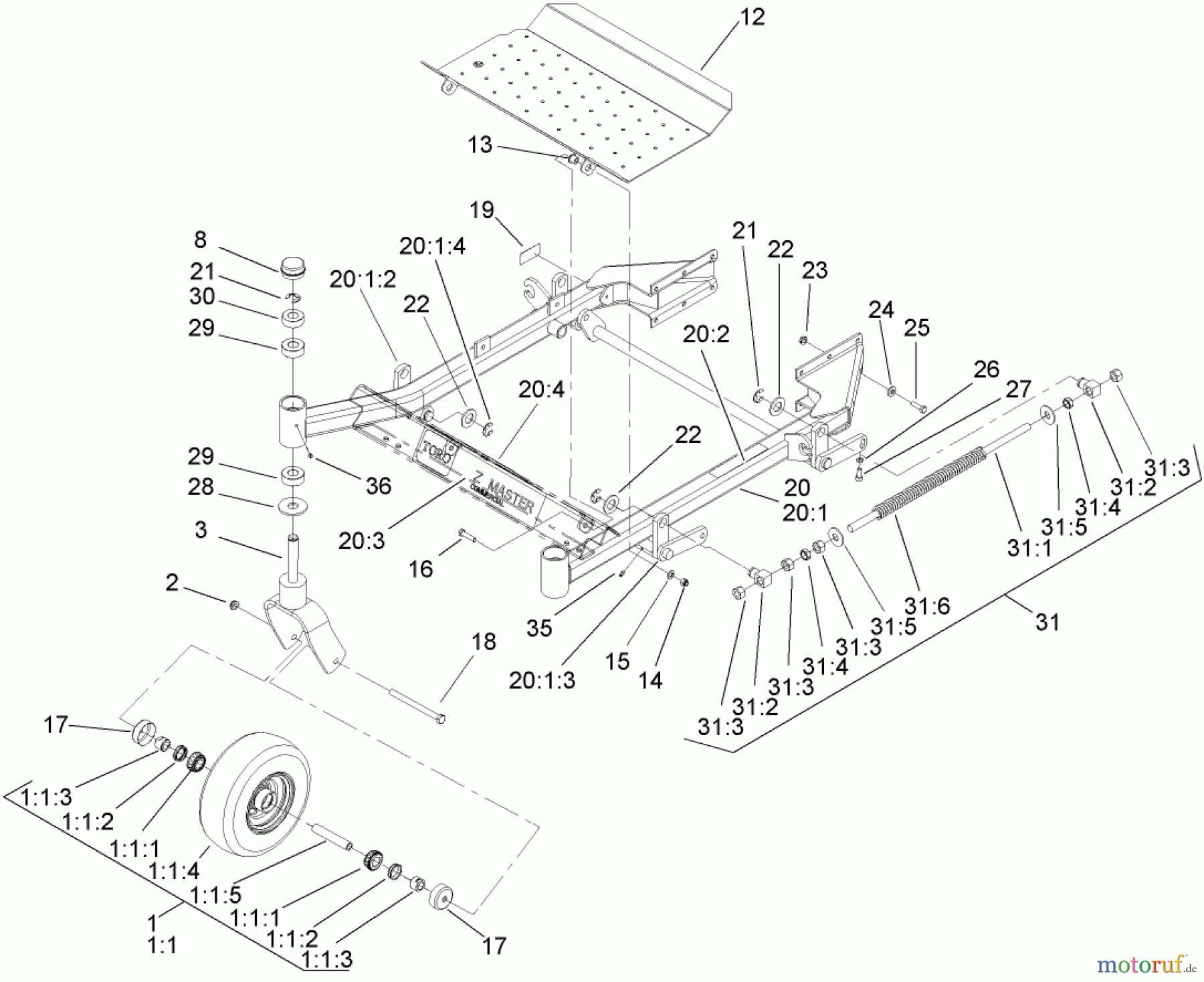  Zerto-Turn Mäher 74410 (Z400) - Toro Z Master Mower, 52