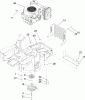 Zerto-Turn Mäher 74412 (Z400) - Toro Z Master Mower, 48" 7-Gauge Side Discharge Deck (SN: 250005001 - 250999999) (2005) Ersatzteile ENGINE, CLUTCH AND MUFFLER ASSEMBLY