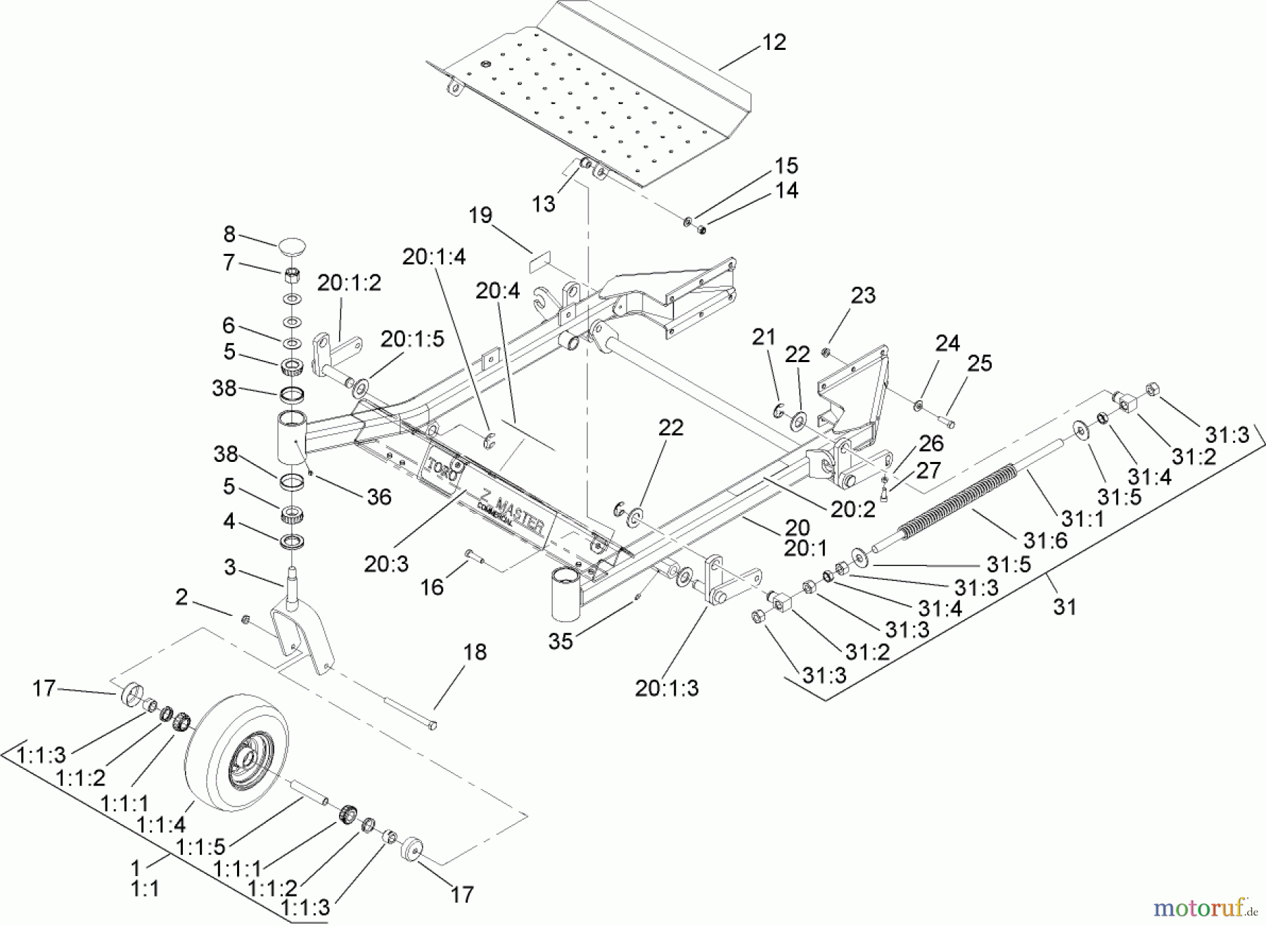  Zerto-Turn Mäher 74412 (Z400) - Toro Z Master Mower, 48