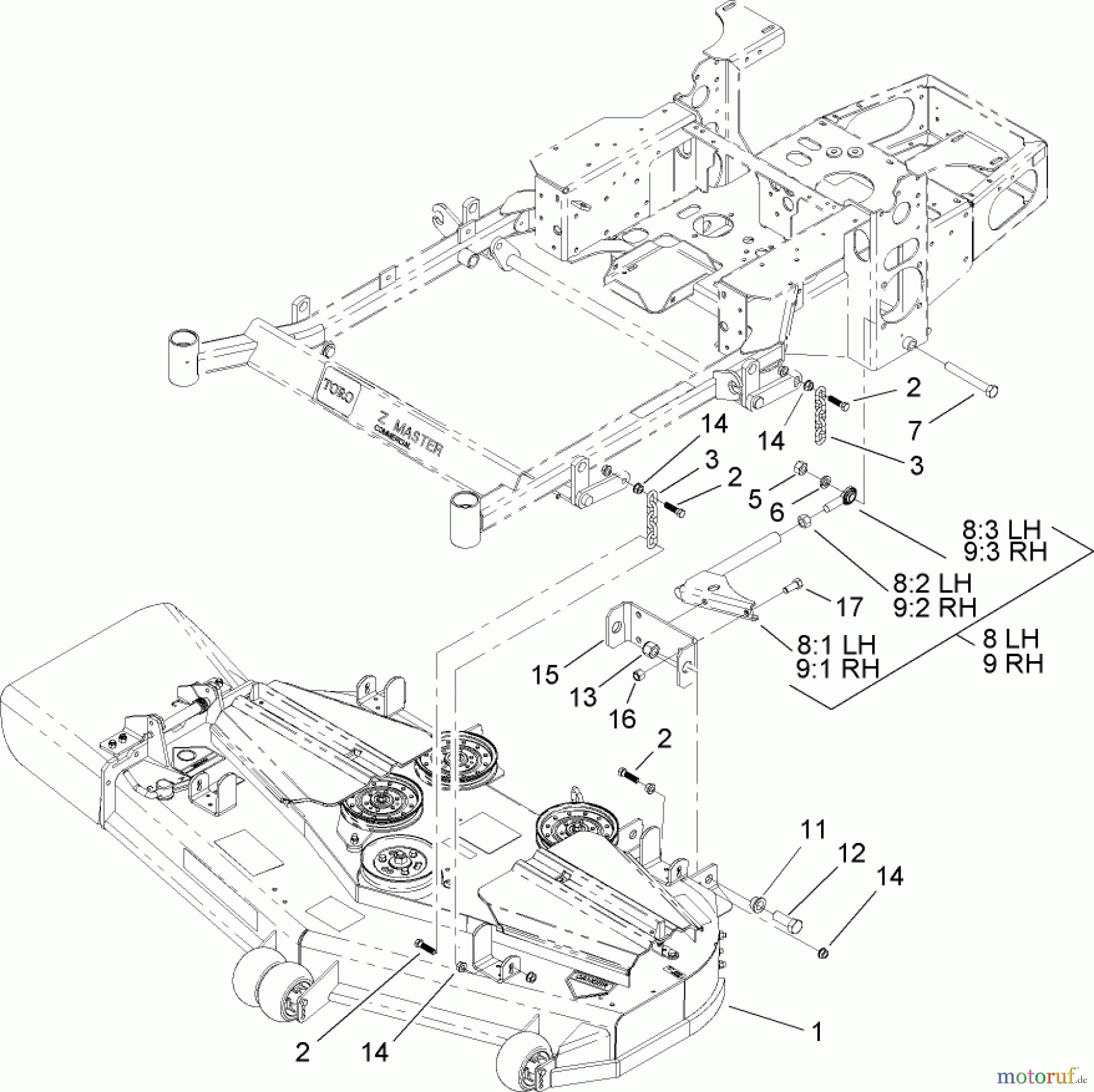  Zerto-Turn Mäher 74413 (Z449) - Toro Z Master Mower, 48