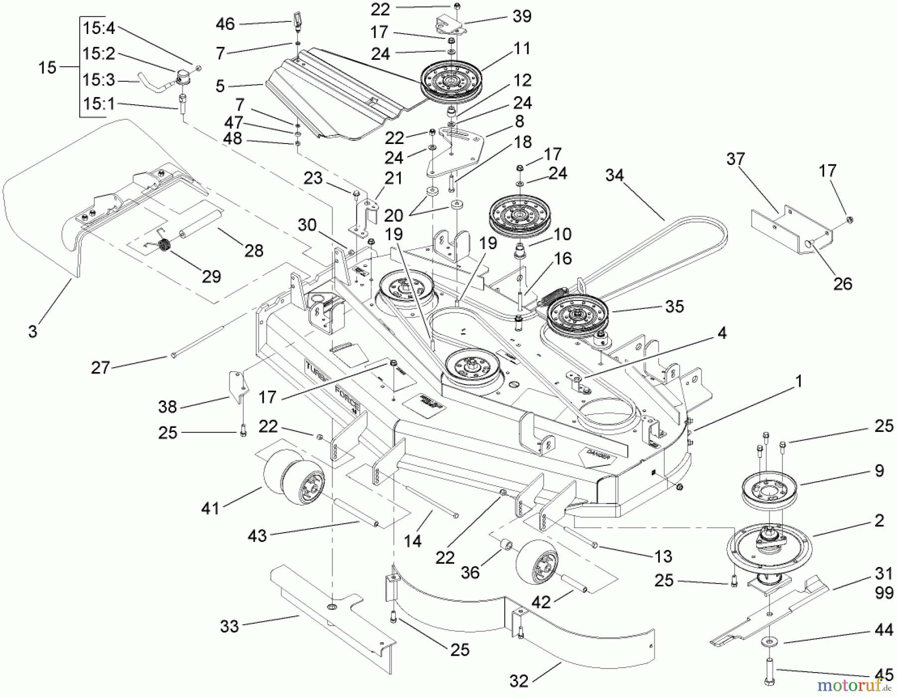  Zerto-Turn Mäher 74413 (Z449) - Toro Z Master Mower, 48