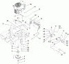 Zerto-Turn Mäher 74415 (Z449) - Toro Z Master Mower, 52" TURBO FORCE Side Discharge Deck (SN: 270000001 - 270999999) (2007) Ersatzteile ENGINE, CLUTCH AND MUFFLER ASSEMBLY