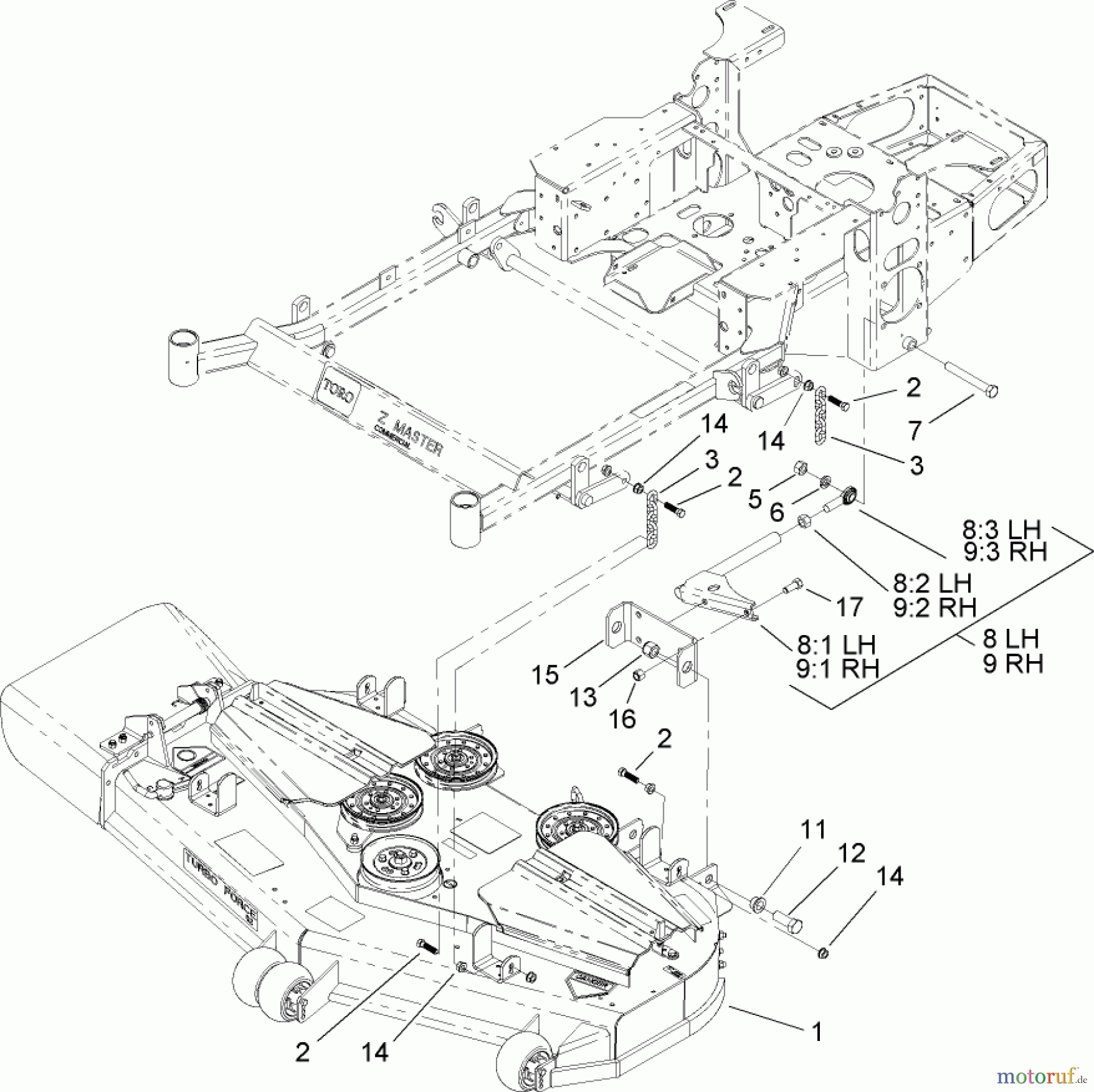  Zerto-Turn Mäher 74416 (Z453) - Toro Z Master Mower, 52