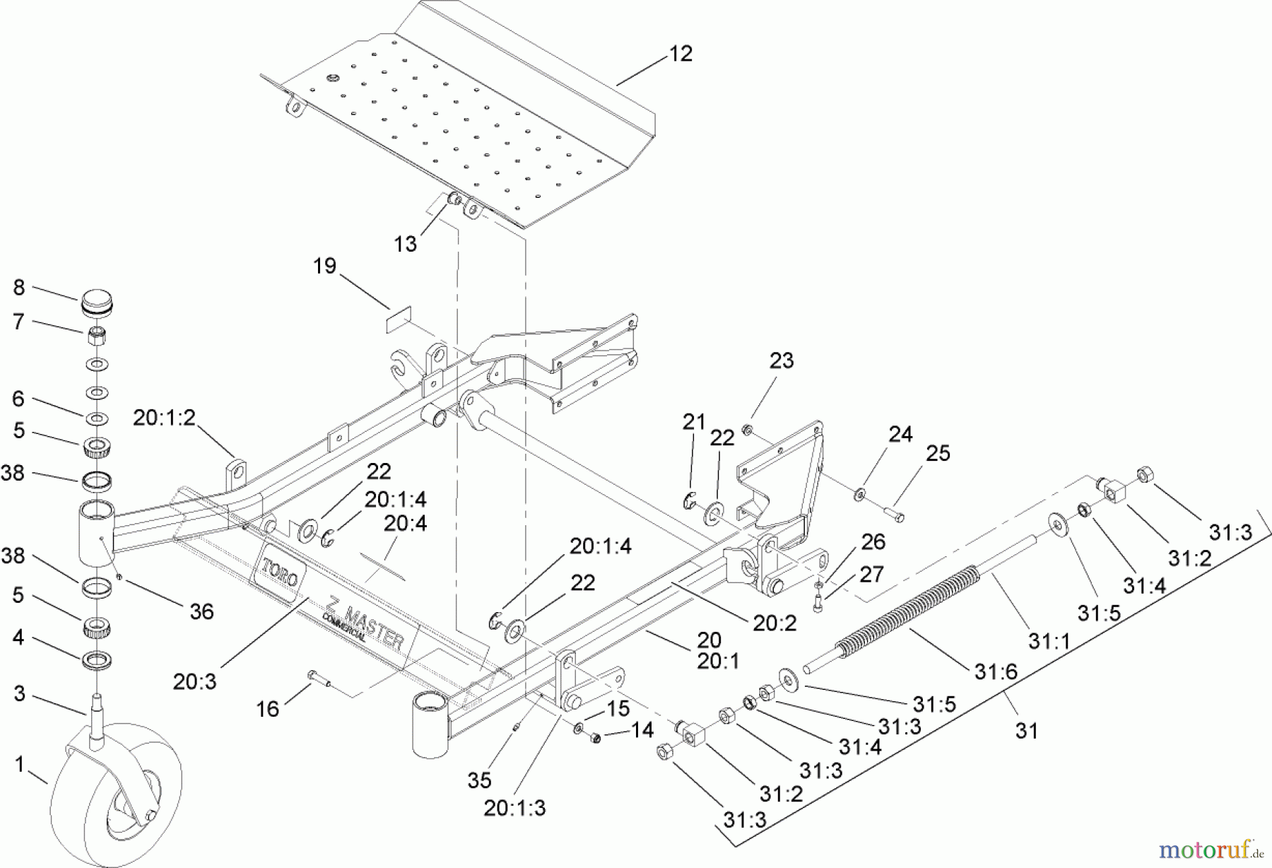  Zerto-Turn Mäher 74416 (Z453) - Toro Z Master Mower, 52