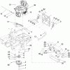 Zerto-Turn Mäher 74445 (Z400) - Toro Z Master Mower, 52" TURBO FORCE Side Discharge Deck (SN: 310000001 - 310999999) (2010) Ersatzteile ENGINE, CLUTCH AND MUFFLER ASSEMBLY