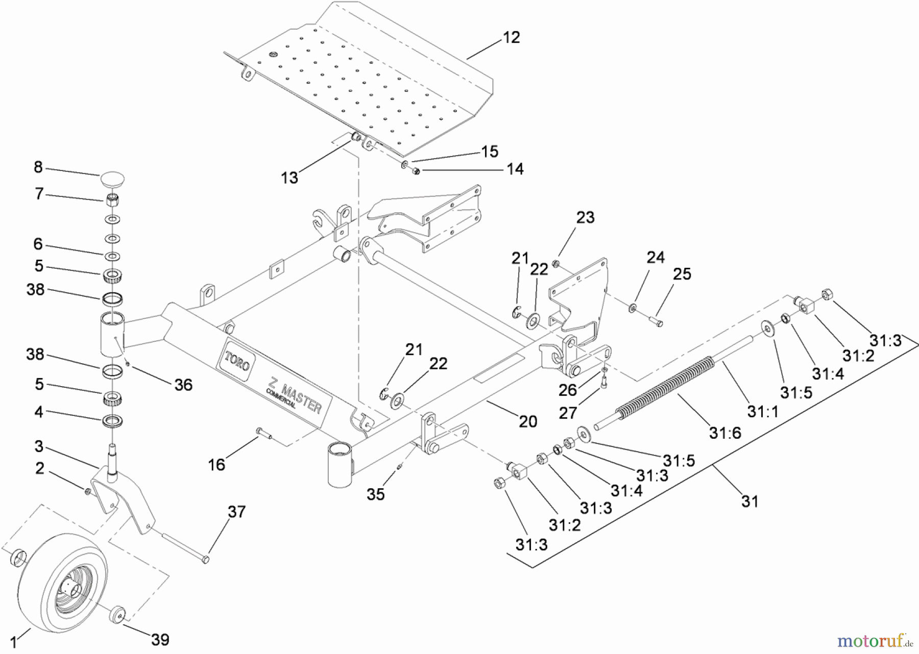  Zerto-Turn Mäher 74448 (Z400) - Toro Z Master Mower, 48