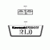 Zerto-Turn Mäher 74449 (Z400) - Toro Z Master Mower, 52" 7-Gauge Side Discharge Deck (SN: 280000001 - 280999999) (2008) Ersatzteile LABEL ASSEMBLY KAWASAKI FH641V-DS19-R