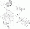 Zerto-Turn Mäher 74450TE (Z400) - Toro Z Master Mower, 122cm TURBO FORCE Side Discharge Deck (SN: 290000001 - 290999999) (2009) Ersatzteile ENGINE, CLUTCH AND MUFFLER ASSEMBLY