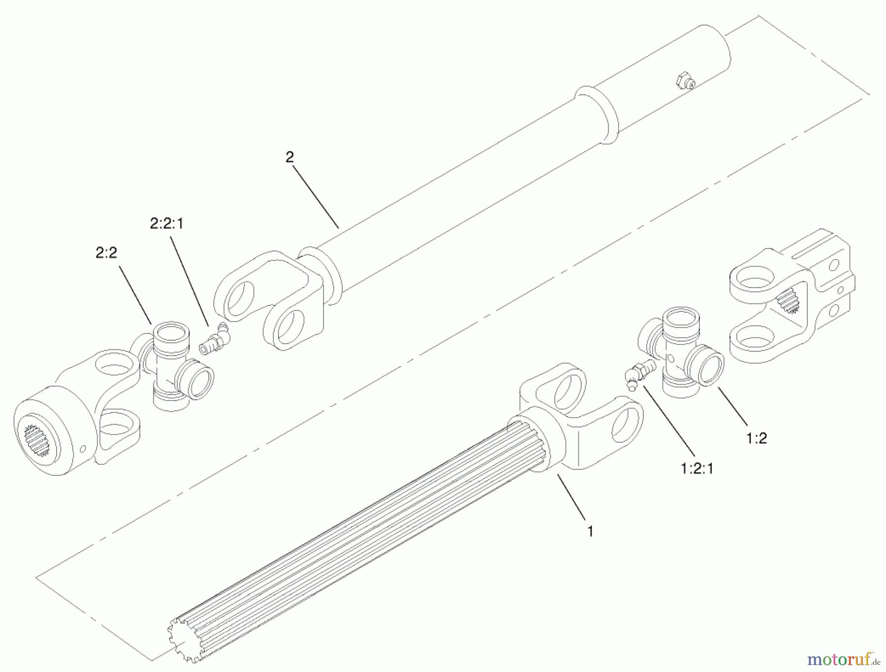  Zerto-Turn Mäher 74804TE (Z350) - Toro Z Master, 122cm Mower and Bagger (SN: 220000001 - 220999999) (2002) DRIVE SHAFT ASSEMBLY NO. 94-4722