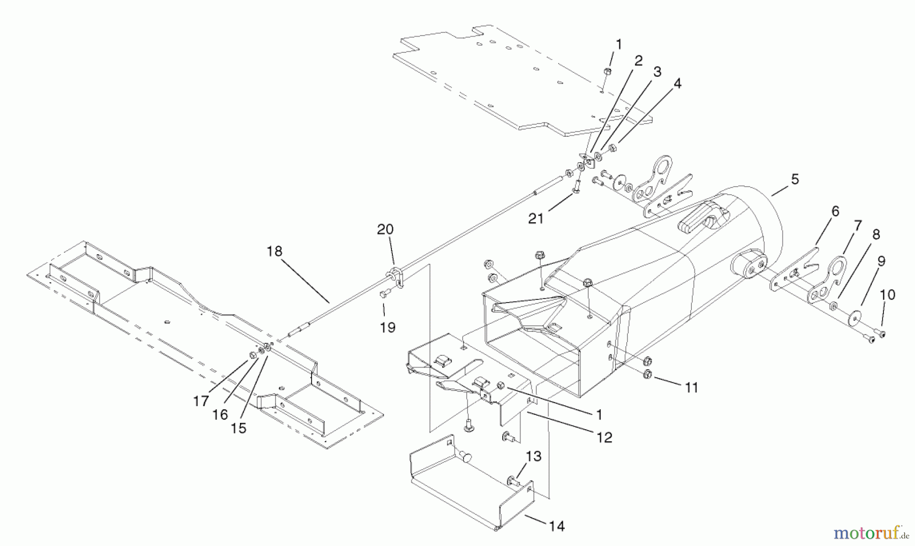  Zerto-Turn Mäher 74804TE (Z350) - Toro Z Master, 122cm Mower and Bagger (SN: 220000001 - 220999999) (2002) PLENUM ASSEMBLY