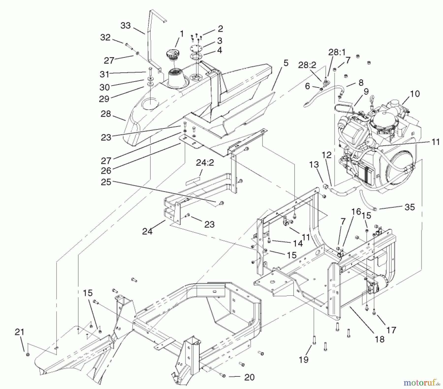  Zerto-Turn Mäher 74805 (Z355) - Toro Z Master 48