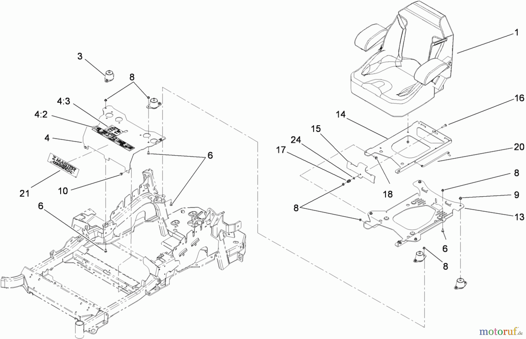  Zerto-Turn Mäher 74923 - Toro Z Master G3 Riding Mower, 52