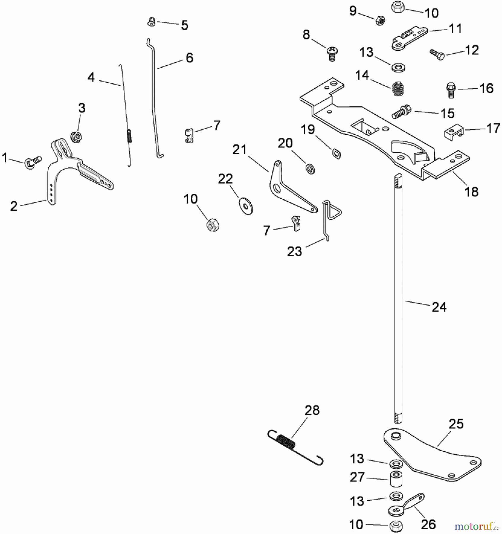  Zerto-Turn Mäher 74923TE - Toro Z Master G3 Riding Mower, 132cm TURBO FORCE Side Discharge Deck (SN: 290000001 - 290999999) (2009) ENGINE CONTROL ASSEMBLY KOHLER CV730-3118