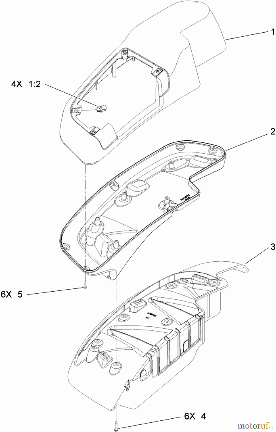  Zerto-Turn Mäher 74923TE - Toro Z Master G3 Riding Mower, 132cm TURBO FORCE Side Discharge Deck (SN: 310000001 - 310999999) (2010) RH CONSOLE ASSEMBLY NO. 115-7402